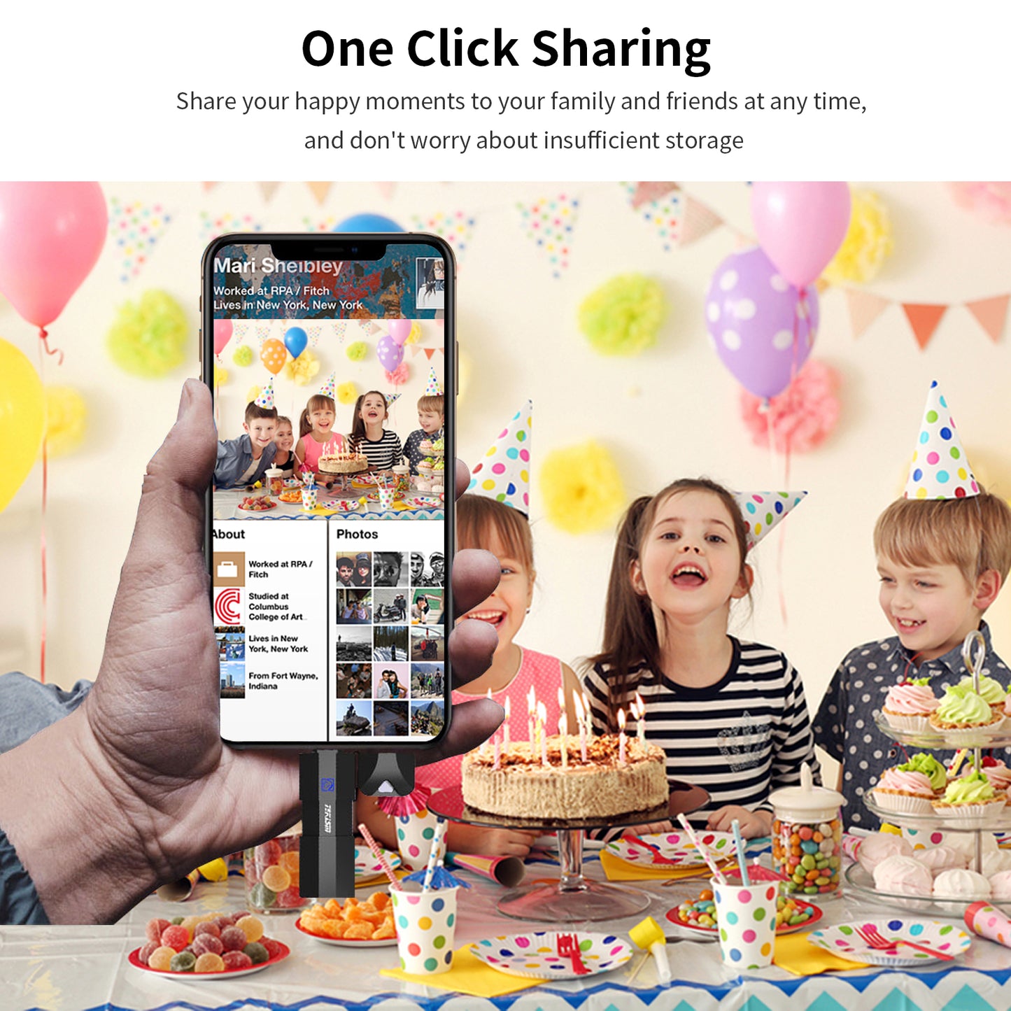 MFi Certified 128GB Photo Stick for iPhone Flash Drive
