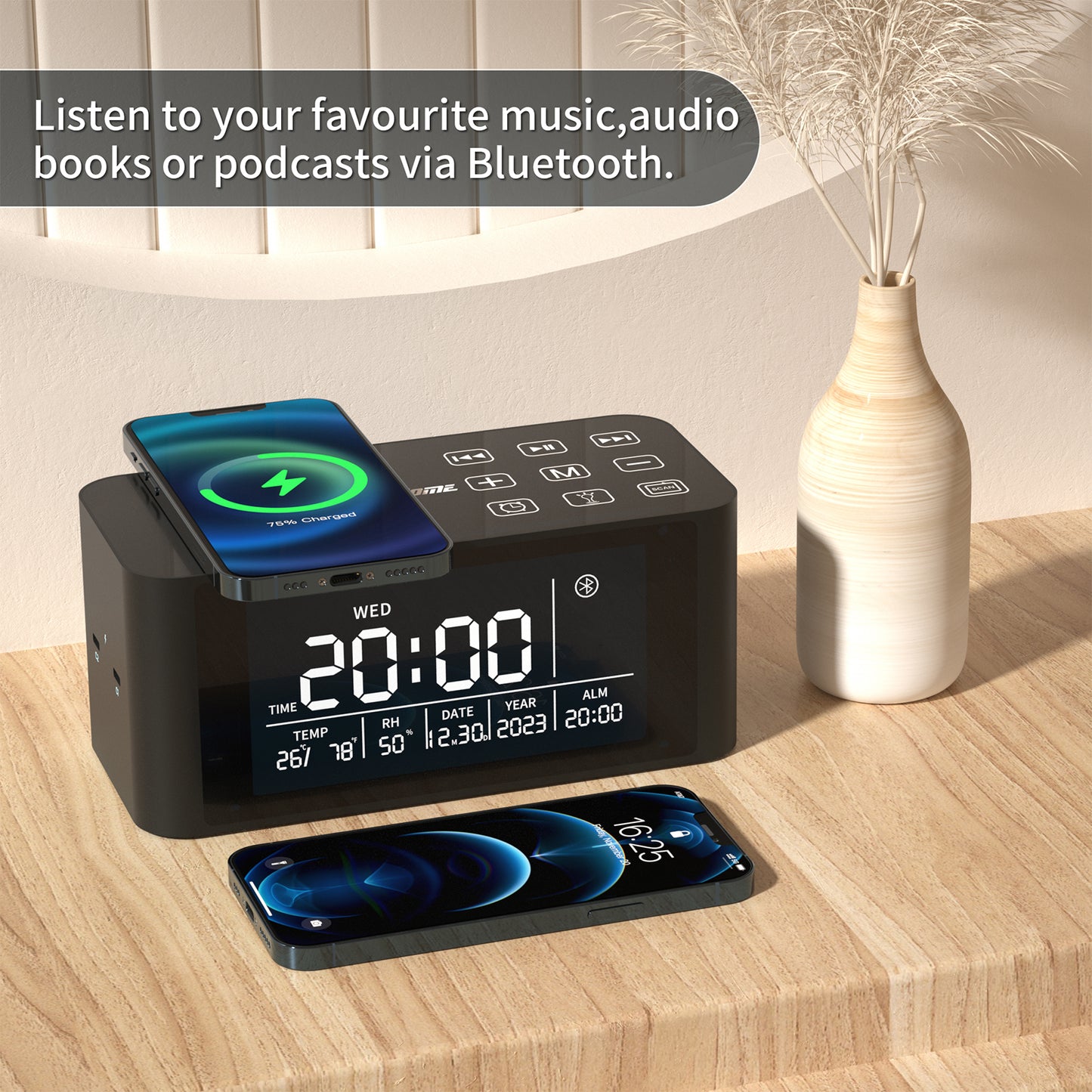 Multi-function Bluetooth Speaker Alarm Clock