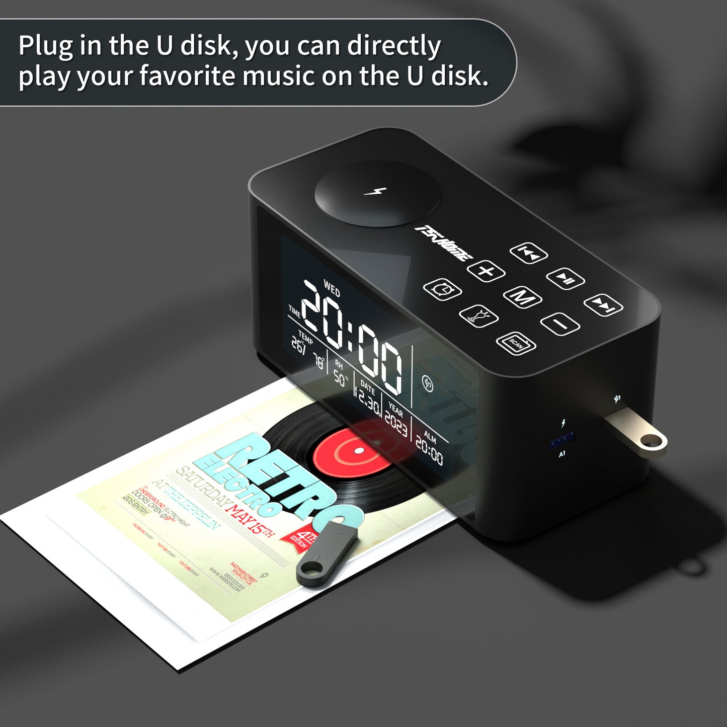 Multi-function Bluetooth Speaker Alarm Clock